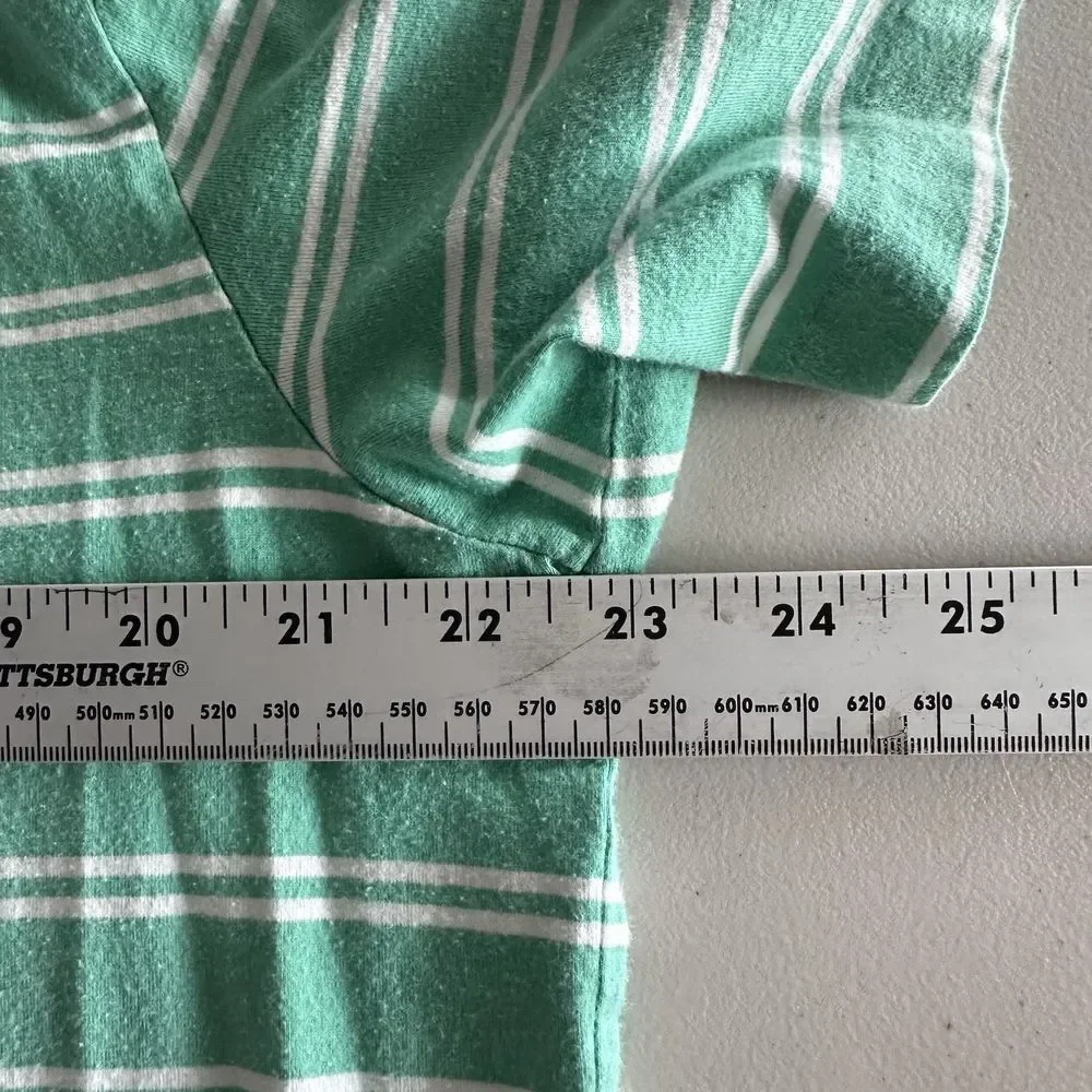 Polo Golf Ralph Lauren Shirt Mens L Green Stripe Vintage Lisle Coastal Pinehurst